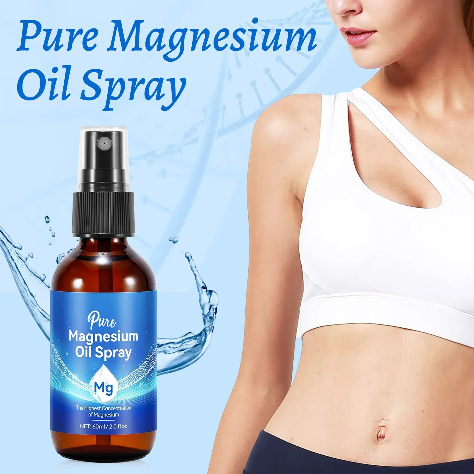 Bath Salts Magnesium - Spray de Óleo Corporal de Magnésio