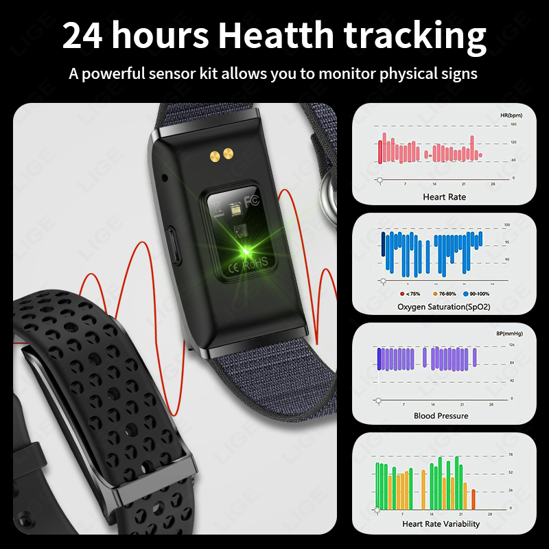 LIGE Relógio Inteligente Monit - Health Wellness Bracelet avaliação e preço